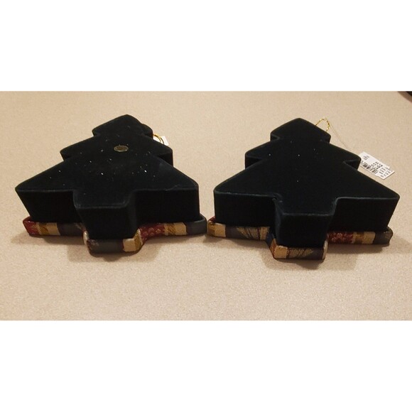 Vintage Christmas tree shaped 5 inch felt lined on bottom nwt - Picture 9 of 11